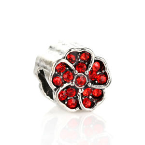 Crystal Red Glamour Spacer Bead