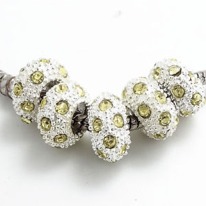 Chunky Lime Quartz Crystal Spacer Beads
