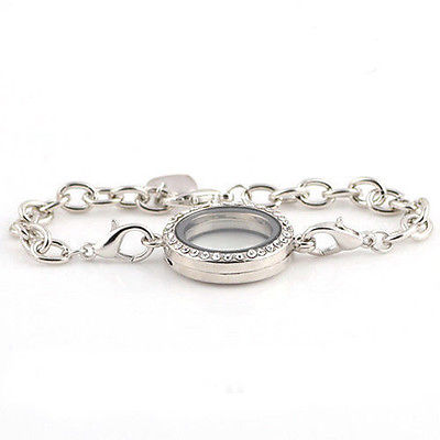 Beyoutiful Memory Crystal Locket Bracelet