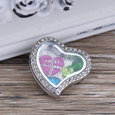BeYoutiful Heart Crystal Locket Snap