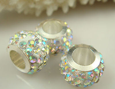 Round Crystal Charm Bead