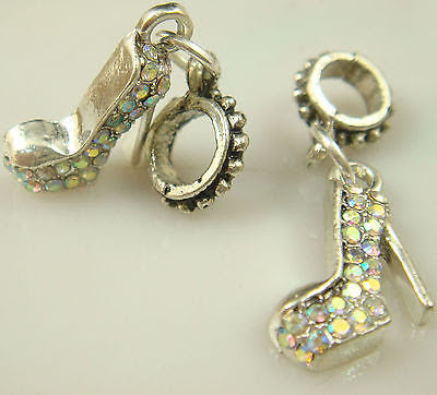 Chic Crystal Stiletto Charm Bead