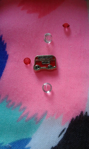 Double Decker Bus Floating Charm