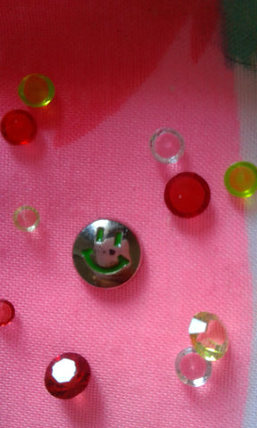 Green Smiley Face Floating Charm