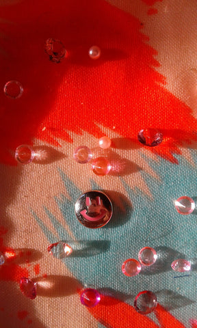 Pink Smiley Face Charm