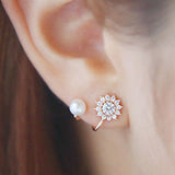 "BeYoutiful Pearl" Crystal Cuff Earrings
